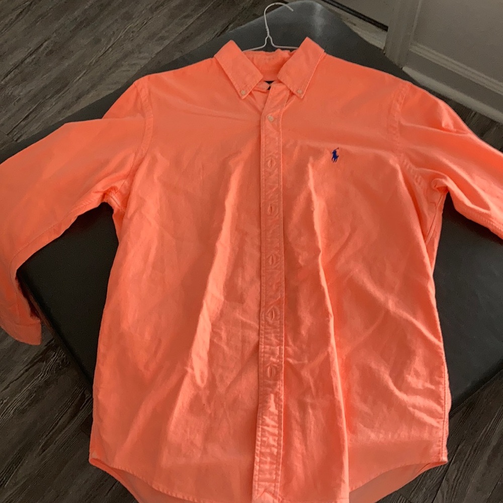 Salmon Long Sleeve Button Up Ralph Lauren